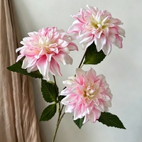 YOPIN-2886 3-koppige Kunstmatige Dahlia Bloemen Steel Zijde Kunstmatige Dahlia voor Bruiloft Bloemdecoratie Huisdecoratie