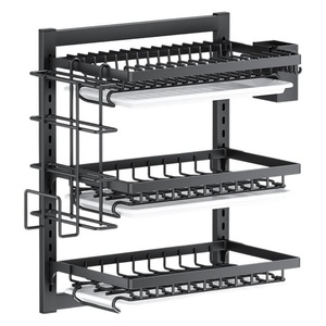 Organizador <span class=keywords><strong>de</strong></span> Cocina <span class=keywords><strong>de</strong></span> Pared al por Mayor <span class=keywords><strong>de</strong></span> Fábrica, <span class=keywords><strong>Escurridor</strong></span> <span class=keywords><strong>de</strong></span> <span class=keywords><strong>Platos</strong></span> con Bandeja <span class=keywords><strong>de</strong></span> Drenaje y Soporte para Cubiertos - Product Image 6