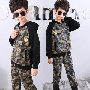 Top e pantaloni mimetici per bambini, completo per ragazzi, abbigliamento per la moda - Product Image 1