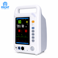 Moniteur de signes vitaux vétérinaires OSCAT, compatible avec la pompe à perfusion vétérinaire pour animaux de compagnie, pour chiens et chats, SpO2, NIBP, CO2, moniteur animal pour clinique, 7 pouces
