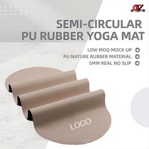 CZFactory - Tapete de Yoga de Caucho Natural con Diseño de Animales, Antideslizante, Absorbente de Sudor, con Logotipo Personalizado, Ovalado, Grande, Negro - Product Image 1