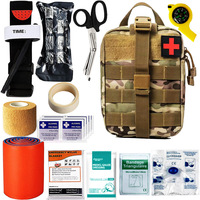 Trousse de premiers secours tactique multifonctionnelle Tomitomo Firstime pour survie en extérieur, avec pansement hémostatique thoracique et garrot, facile à transporter