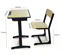 Fournisseurs de mobilier scolaire en bois pratique, ensemble table et chaise pour étudiants, table et chaise d'école pour les salles de classe