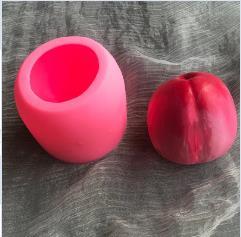 Forma de Silicone em Forma de Pêssego 3D para Bolos, Grau Alimentício, 7.4x6.5cm para Assar Mousse, DIY Chocolate, Fondant, Artesanato em Açúcar, Sobremesa Francesa - Product Image 6