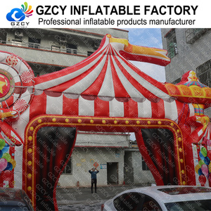 Tente d'entrée gonflable commerciale pour <span class=keywords><strong>cirque</strong></span>, chapiteau gonflable à thème carnaval pour événements d'enfants, location pour parcs d'attractions - Product Image 4