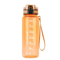 Top vente 650ml Tritan Transparent bouteille de motivation large bouche étanche réutilisable en plastique adultes Direct boire Camping