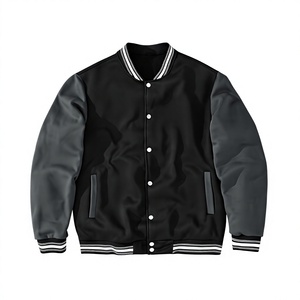 Veste universitaire unisexe premium pour tous les jours, coupe décontractée, vêtement d'extérieur décontracté avec fermeture à boutons-pression, détails côtelés et style urbain moderne - Product Image 1