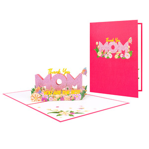<span class=keywords><strong>Carte</strong></span> de vœux 3D pop-up <span class=keywords><strong>personnalisée</strong></span> en papier, créative et originale, pour Anniversaire, Thanksgiving, Fête des Mères - Product Image 5
