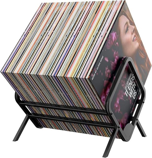 Modern Desktop CD Rack Living Room Assembly Record Shelf Holder Bedroom KD LP Rek Metal Vinyl Record Display Stand