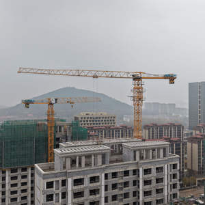 Grue à tour à plateau plat Dahan QTZ125(6015) de 10 tonnes à vendre, équipement de levage, construction lourde sans flèche avec moteur et roulement - Product Image 2