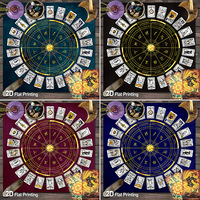 Nappe de tarot à motif géométrique simple, motif étoile, pour jeu de cartes, nappe carrée décorative anti-poussière en polyester