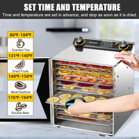 Wallepac 8 Lagen Thuisgebruik 110/220V Elektrische Volautomatische Fruitdroger Machine Voedsel Wortel Dehydrator Machine Voor Groente