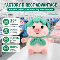 Oreiller en peluche Kawaii Piggy super doux 23/35/45/60cm Jouet en peluche à fleurs en coton PP pour enfants, petite amie cochon 31cm-50cm