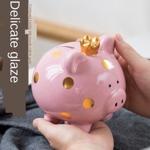 Enfant à Chérir Cochon En Céramique Tirelire Tirelire Tirelire Princesse Et Le <span class=keywords><strong>Prince</strong></span> Avec <span class=keywords><strong>Couronne</strong></span> Cadeaux de Saint Valentin - Product Image 6