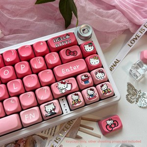 New <strong>Hello</strong> <strong>Kitty</strong> Sublimation Wired <strong>Keyboard</strong> Custom Keycap High-Value Cute Girls Cute Keycaps - Product Image 6