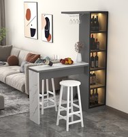 Table de bar amovible en panneaux de MDF, style européen moderne, pour salon, entrée, cuisine, cloison, armoire à vin