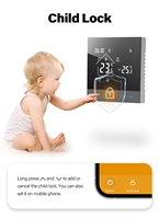 Termostato de Calefacción Universal WiFi Beok 86x86mm, Gestión Remota Tuya Smart Home, Configuración Sencilla, Fácil de Usar