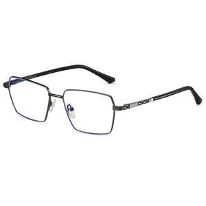 Montures optiques anti-lumière bleue en métal 2025 pour hommes, styles classiques d'affaires, montures de lunettes de mode, montures de lunettes - Product Image 6