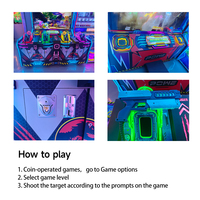 Dinosaur Century, machine de jeu d'arcade de tir pour 4 joueurs, simulateur de tir à monnayeur avec lumières dynamiques