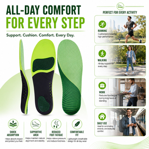 Solette Ortopediche con Supporto per Arco Plantare e Tallone a U per Uomo e Donna, per Scarpe Sportive e Stivali da Lavoro - Product Image 5