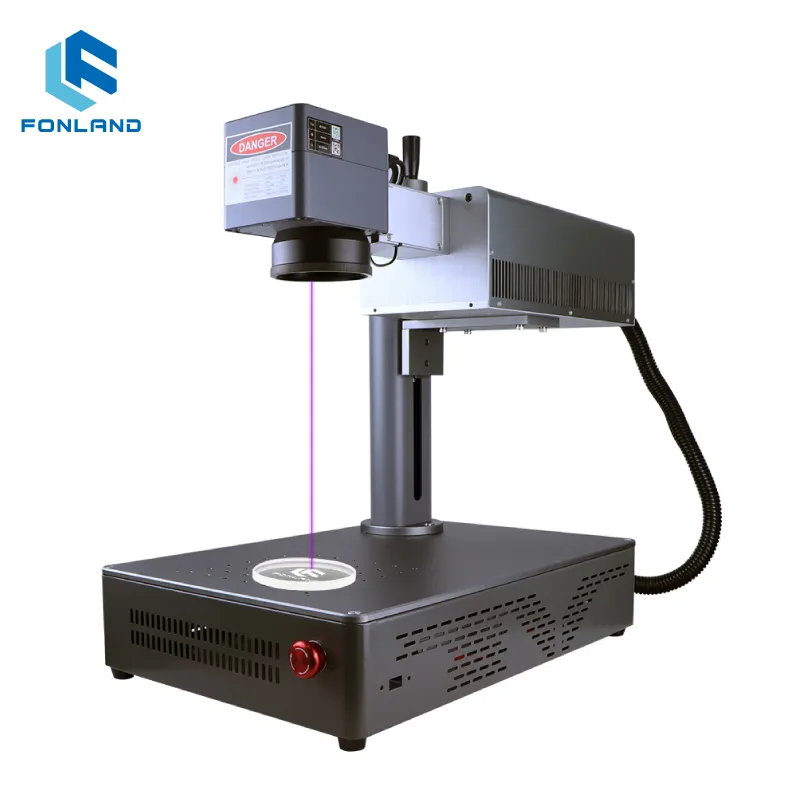 휴대용 미니 3w 5w UV 섬유 레이저 마킹 기계를 사용할 수 있습니다 플라스틱 유리 용 텀블러 마킹 레이저 기계