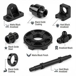 طلاء أكسيد الألومنيوم المقاوم للتآكل والمضاد للانعكاس باللون الأسود المطفأ للصناعات الفضائية، معالجة سطحية للألمنيوم والفولاذ، تصنيع بالتحكم الرقمي بالحاسوب - Product Image 2