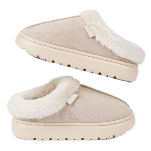 Pantuflas de Mujer de Doble Uso, de Felpa, para Invierno, Pantuflas de Algodón para Exteriores con Plataforma, Forro de Peluche y Suela de EVA Gruesa para Uso en el Hogar - Product Image 3