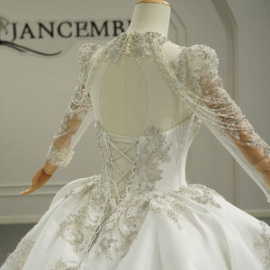 Vestido de Novia de Manga Larga con Lentejuelas y Cuentas Gt26005, Vestido de Novia Personalizado, Vestido de Baile Brillante, Vestido de Novia Jancember - Product Image 5