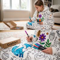 Fábrica de Textiles para el Hogar, Manta Personalizada 100% Poliéster con Diseño DIY, Forro de Felpa Minky y Sherpa para Decoración del Hogar