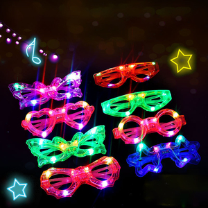 Occhiali LED Luminosi per Feste Notturne, Occhiali Lampeggianti per Bambini con Luci LED, Occhiali Fluorescenti per Feste al Buio - Product Image 1