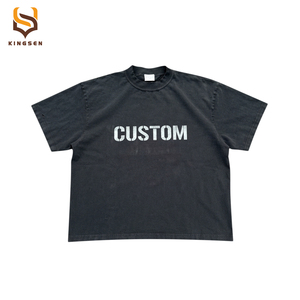 T-shirt imprimé personnalisé en coton épais 100 % pour homme, grande taille, coupe oversize, avec logo graphique streetwear de haute qualité - Product Image 6