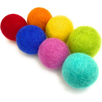 Grandes boules de feutre arc-en-ciel Montessori Pompons en laine pour bébé artisanat chats huiles essentielles