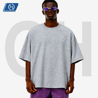 T-shirt Boxy Homme en Coton Lourd 400G, Coupe Oversize, Manches Courtes, Col Rond, Vierge, Streetwear, Fournisseur Personnalisé