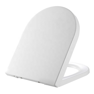 Sedile WC Moderno in Materiale UF Bianco a Forma di U con Cerniere a Chiusura Morbida Coperchio WC in Duroplast YC001 - Product Image 1