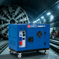 Générateur diesel silencieux portable 8KW pour la maison, démarrage électrique 9KW max, groupe électrogène diesel avec AVR, grand réservoir 25L, 230V 400V 50Hz