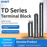 Bloc de bornes industriel Chint sur rail DIN TD-1510, connecteur de câblage à bande de cuivre, barrette de bornes 20A