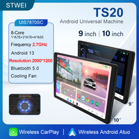 Nuevo Reproductor Multimedia de Radio para Coche STWEI TS20 2K 360 QLED con Android, Pantalla Universal de 9 y 10 Pulgadas