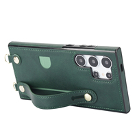 Étui de téléphone étanche et antichoc en cuir PU pour S10 Plus avec longue sangle et porte-cartes