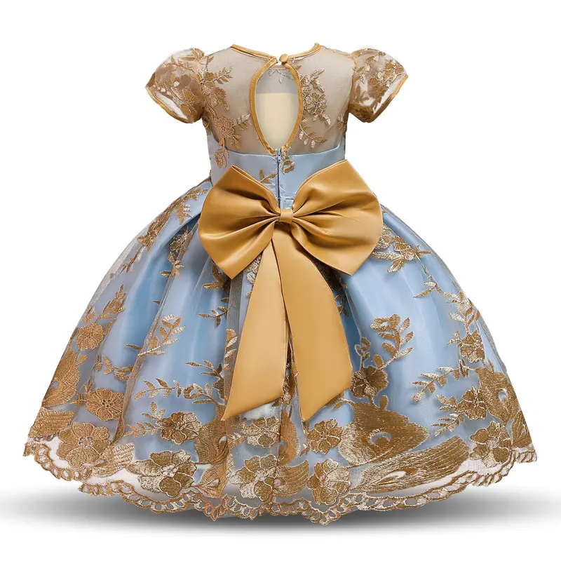 Heiße bunte Kleinkind Kid Frock Fancy Party Elegante Prinzessin 0-9 Jahre Weihnachten Kinder Kleid Baby Mädchen Hochzeits kleid für Mädchen