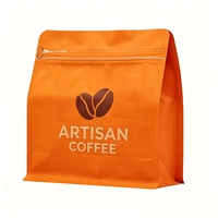 Sacs à café de haute qualité avec logo personnalisé, sacs à grains de café à fond plat, pochette thermoscellable, emballage en plastique de qualité alimentaire, sacs à café