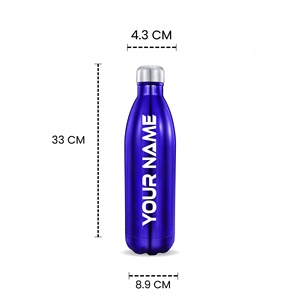 Venta al por Mayor de Botellas de Agua de Acero Inoxidable 18/8 de 500 ml, Color Azul Klein, para Grabado Láser, Impresión de Logotipo, Tazas Personalizadas - Product Image 4