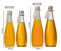 Botella de agua trinkflasche botol soda, botol minuman kaca, botol air berkilau 200ml