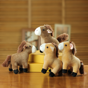 批发可爱迷你13厘米超柔软毛绒马定制挂件钥匙扣抱枕软毛绒动物促销礼品 - Product Image 3