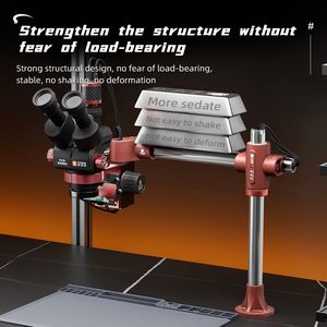 YCS 6558X三眼顕微鏡360 ° スイングゴールデンドラゴンアーム顕微鏡電話修理顕微鏡セット用スイングアームクランプ - Product Image 4