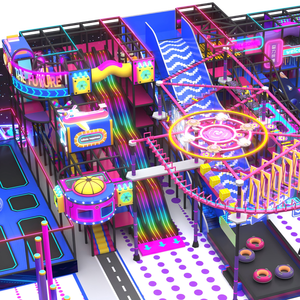 Parque <span class=keywords><strong>de</strong></span> Atracciones con Temática Cibernética <span class=keywords><strong>de</strong></span> Neón Aoleao, Parque Infantil Interior Futurista, Trampolín <span class=keywords><strong>de</strong></span> Ciencia Ficción, Tobogán <span class=keywords><strong>de</strong></span> Nieve Seca, Zonas Interactivas, 500 kg+ - Product Image 1