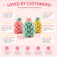 Jouet anti-stress en forme d'ananas réaliste, couleur macaron, texture 3D, super doux, mini boîte colorée, pour enfants et adultes, vente en gros