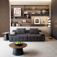 Canapé modulaire pour salon, mousse haute densité avec accoudoirs, pour meubles d'appartement moderne