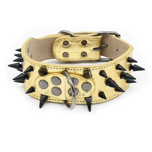 Collar para Perro <span class=keywords><strong>de</strong></span> Cuero Reforzado con Púas Antimordeduras <span class=keywords><strong>de</strong></span> Marca Privada para American Bully y <span class=keywords><strong>Cane</strong></span> <span class=keywords><strong>Corso</strong></span>, Personalizable - Product Image 4