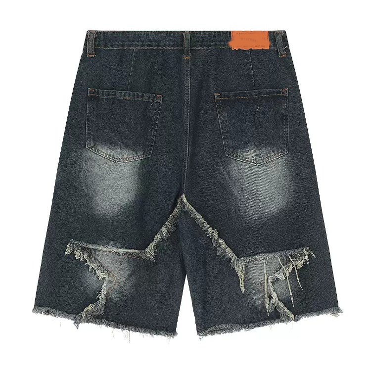 【即日発送】AvinMade jorts shorts ダメージ加工 Custom Distressed Jorts - High Quality Cotton Shorts