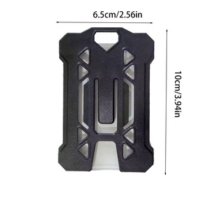 Porte-cartes d'identité noir ajouré givré, porte-cartes diamant, porte-cartes de marque, best-seller transfrontalier, en stock. - Product Image 2